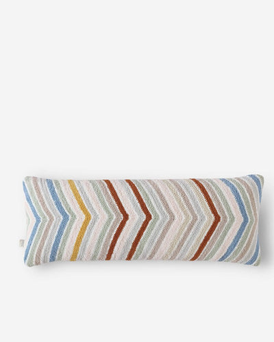 Geometric Pattern Multi Color Soft Chevron Lumbar Pillow - The Rug Decor