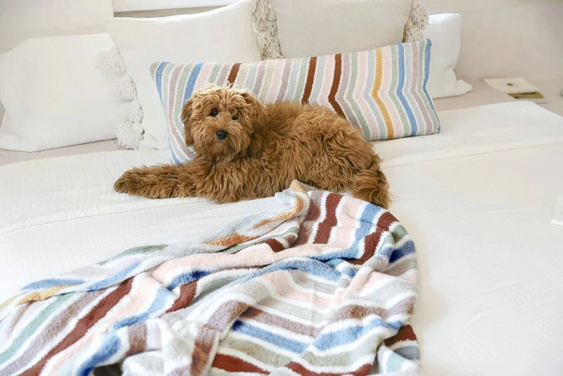 Geometric Pattern Multi Color Soft Chevron Lumbar Pillow - The Rug Decor