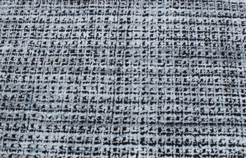 Gray and Black Handmade Area Rug Made With Fine Viscose - The Rug Decor