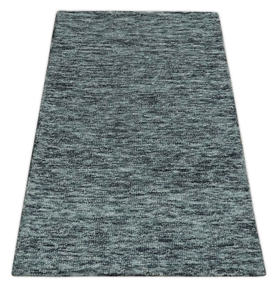 Gray and Charcoal Solid Shaded Hand Tufted 2x3, 3x5, 5x8, 6x9, 8x10 and 9x12 Natural Wool Area Rug | UL59 - The Rug Decor