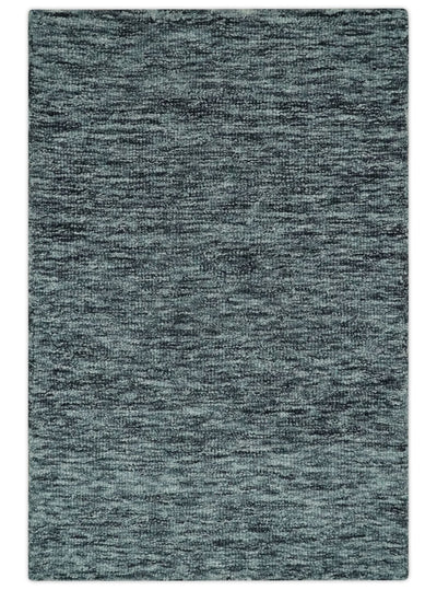 Gray and Charcoal Solid Shaded Hand Tufted 2x3, 3x5, 5x8, 6x9, 8x10 and 9x12 Natural Wool Area Rug | UL59 - The Rug Decor