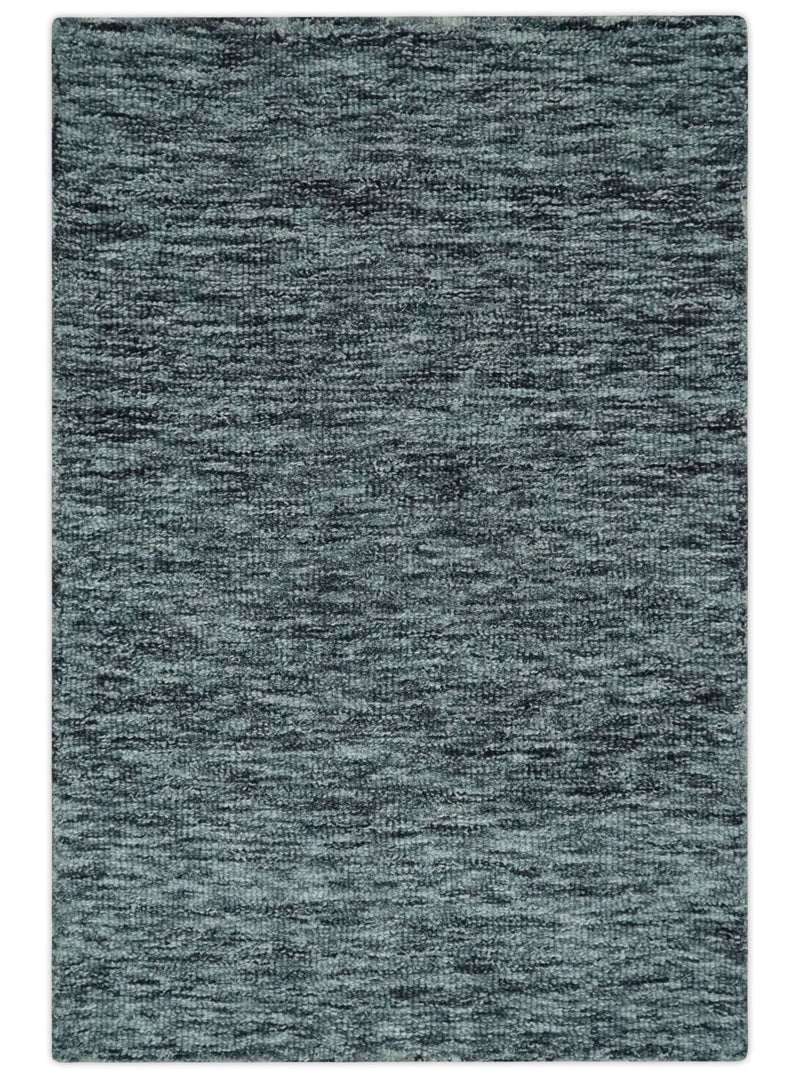 Gray and Charcoal Solid Shaded Hand Tufted 2x3, 3x5, 5x8, 6x9, 8x10 and 9x12 Natural Wool Area Rug | UL59 - The Rug Decor