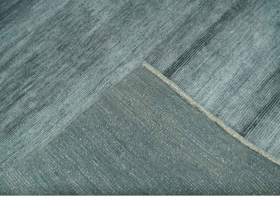 Gray and Silver Modern Abstract Hand Knotted 6x9 Wool and Viscose Area Rug - The Rug Decor