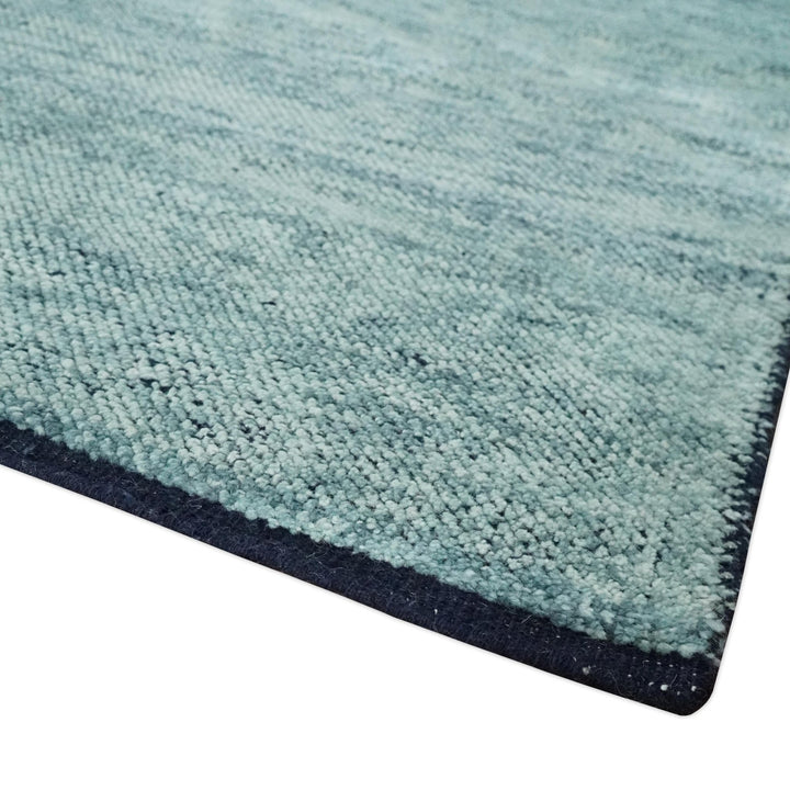 Gray, Beige and Silver contemporary Hand knotted 9x12 wool Area Rug - The Rug Decor
