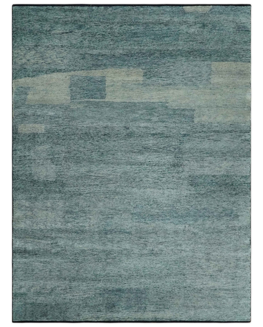 Gray, Beige and Silver contemporary Hand knotted 9x12 wool Area Rug - The Rug Decor