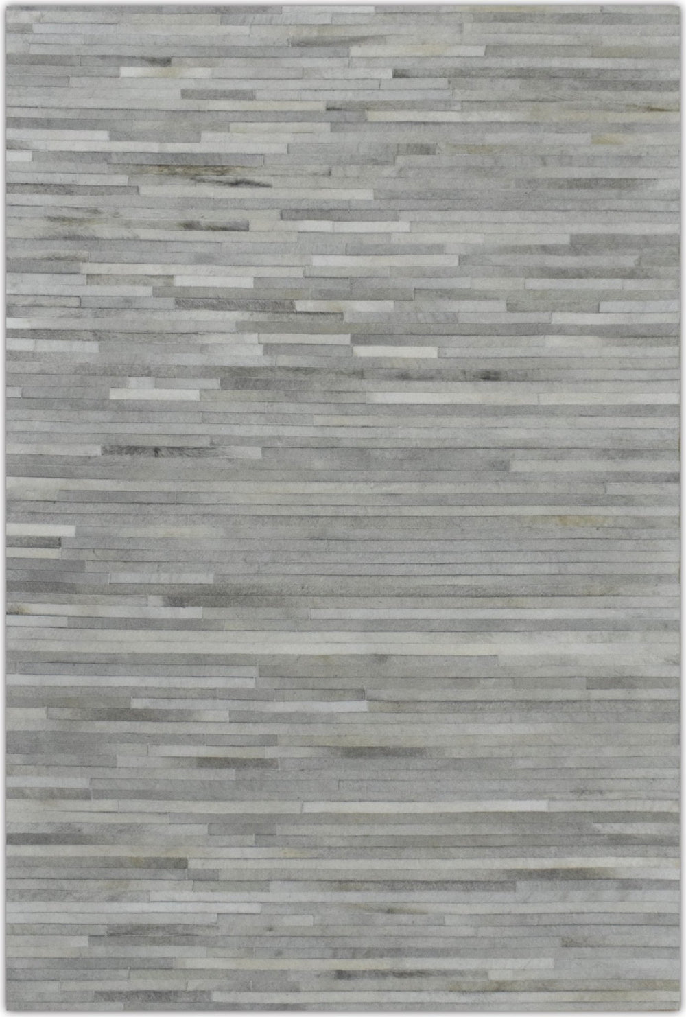Hair on 5x8 Leather Handmade Ivory and Beige Area Rug, Hand Stitched Genuine Luxury Leather Rug | LR10 - The Rug Decor