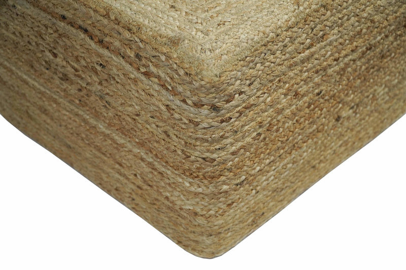 Hand Braided Jute Pouf 100% Natural Fiber - Footstool, Chair or Footrest | JP1 - The Rug Decor