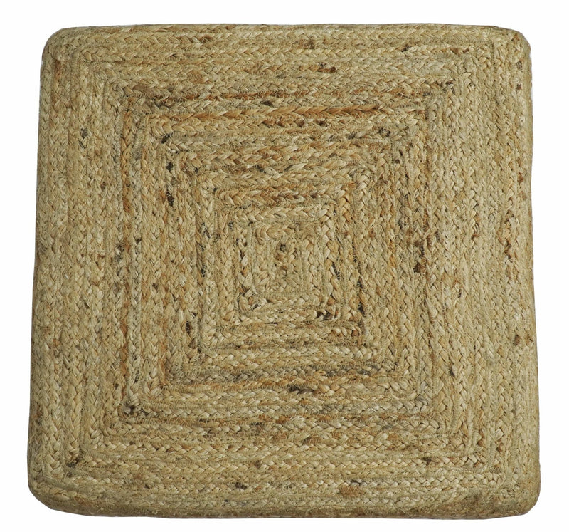 Hand Braided Jute Pouf 100% Natural Fiber - Footstool, Chair or Footrest | JP1 - The Rug Decor