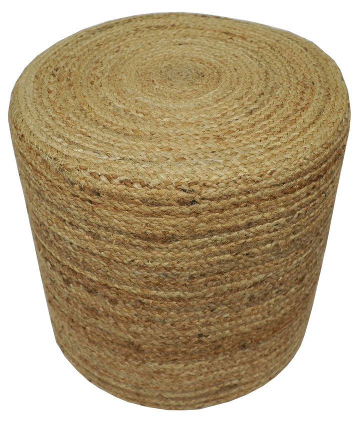 Hand Braided Jute Pouf 100% Natural Fiber - Footstool, Chair or Footrest | JP2 - The Rug Decor