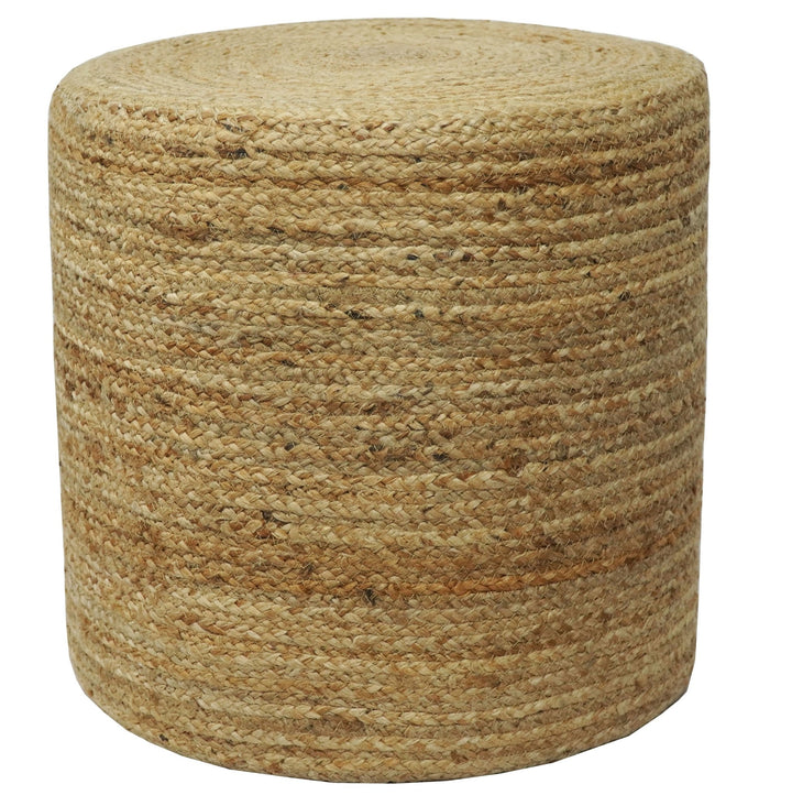 Hand Braided Jute Pouf 100% Natural Fiber - Footstool, Chair or Footrest | JP2 - The Rug Decor