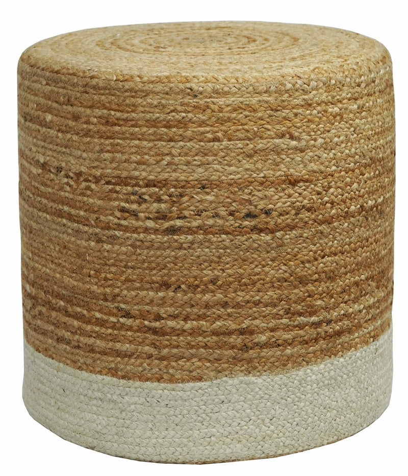 Hand Braided Jute Pouf 100% Natural Fiber - Footstool, Chair or Footrest | JP3 - The Rug Decor
