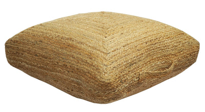 Hand Braided Jute Pouf 100% Natural Fiber - Footstool, Chair or Footrest | JP4 - The Rug Decor
