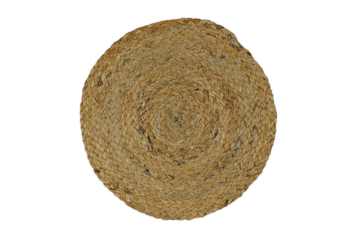 Hand Braided Solid Round natural Brown Jute Rug | JR6 - The Rug Decor