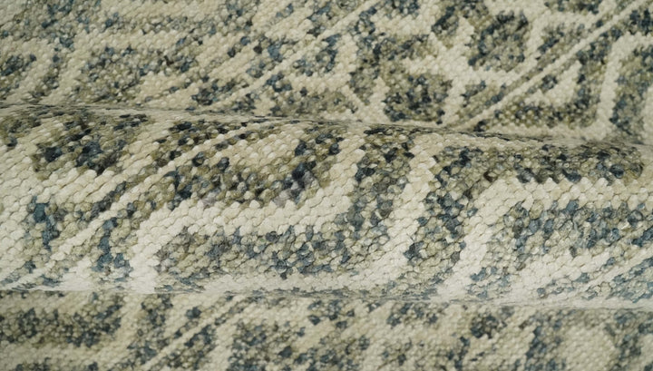 Hand Knotted 4x6 Beige, Camel and Olive Modern Contemporary Southwestern Tribal Trellis Recycled Silk Area Rug | OP59 - The Rug Decor