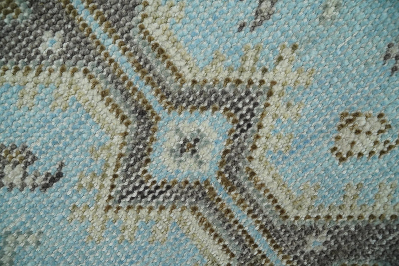 Hand knotted 4x6 Persian Blue and Brown Antique Vintage Wool Area Rug | TRD242846 - The Rug Decor