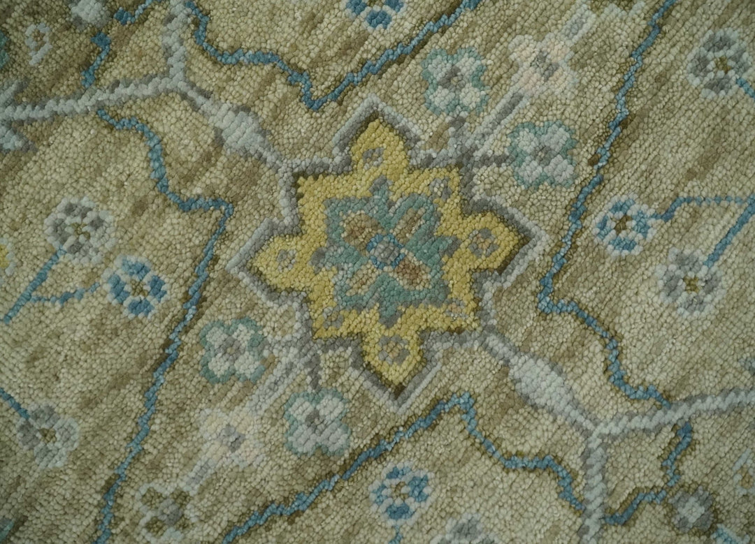 Hand Knotted 5x8, 6x9, 8x10, 9x12, 10x14 and 12x15 Beige, Ivory and Gray Traditional Persian Oushak Wool Rug | TRDCP899 - The Rug Decor