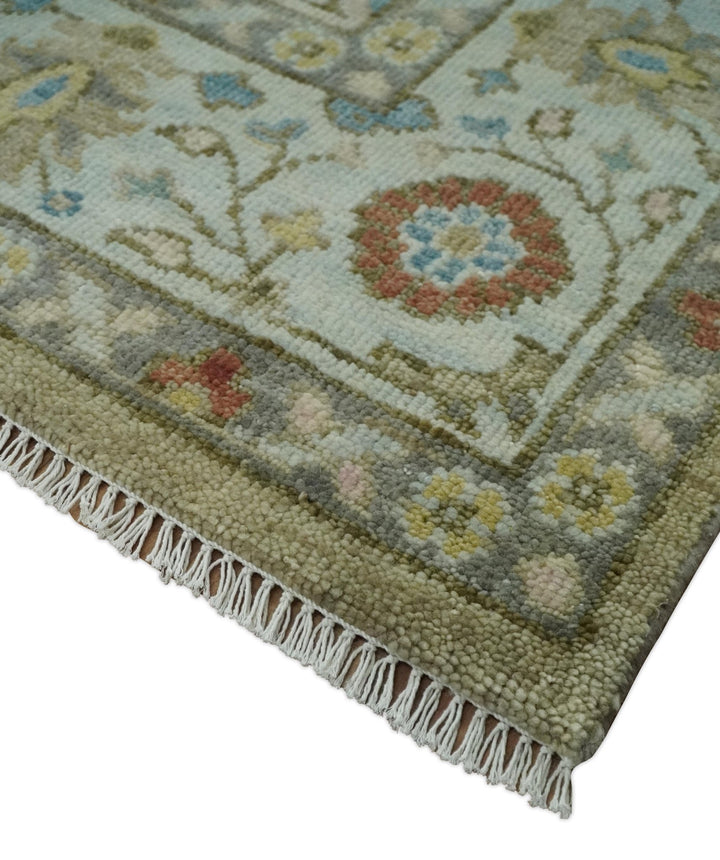 Hand Knotted 5x8, 6x9, 8x10, 9x12, 10x14 and 12x15 Beige, Ivory and Gray Traditional Persian Oushak Wool Rug | TRDCP899 - The Rug Decor