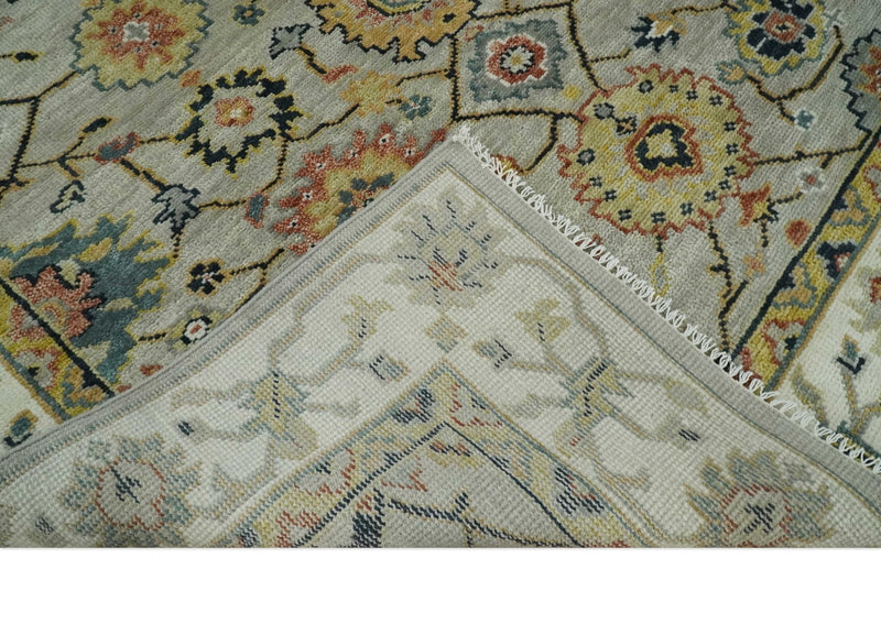 Hand Knotted 5x8, 6x9, 8x10, 9x12, 10x14 and 12x15 Beige, Mustard and Ivory Traditional Persian Oushak Wool Rug | TRDCP901810 - The Rug Decor