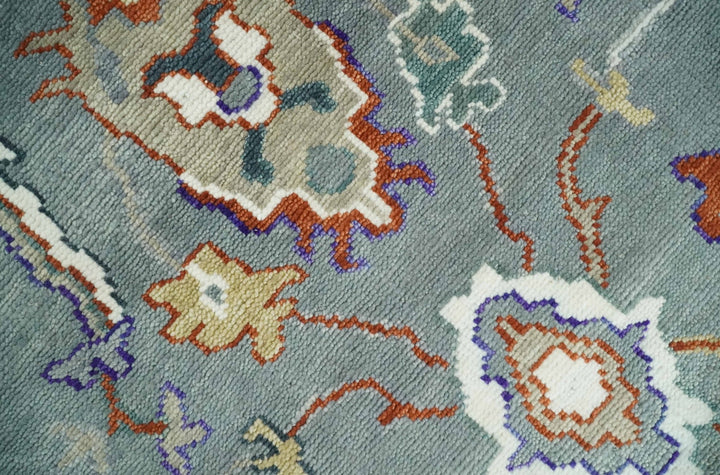 Hand Knotted 5x8, 6x9, 8x10, 9x12, 10x14 and 12x15 Gray and Ivory Traditional Persian Oushak Wool Rug | TRDCP1001912 - The Rug Decor