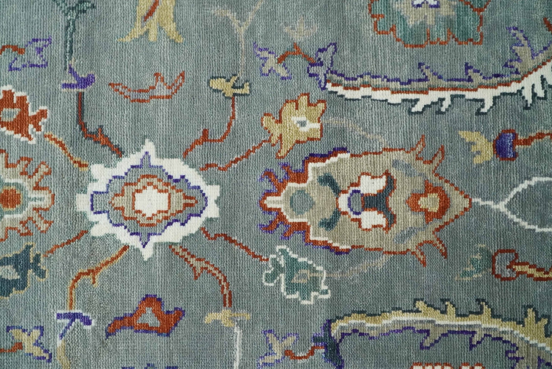 Hand Knotted 5x8, 6x9, 8x10, 9x12, 10x14 and 12x15 Gray and Ivory Traditional Persian Oushak Wool Rug | TRDCP1001912 - The Rug Decor