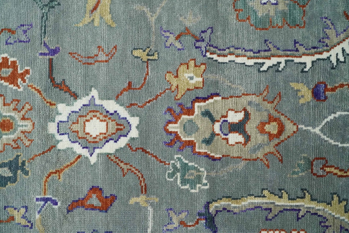 Hand Knotted 5x8, 6x9, 8x10, 9x12, 10x14 and 12x15 Gray and Ivory Traditional Persian Oushak Wool Rug | TRDCP1001912 - The Rug Decor