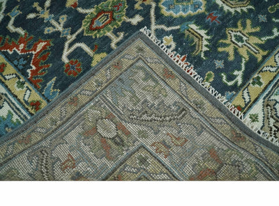 Hand Knotted 5x8, 6x9, 8x10, 9x12, 10x14 and 12x15 Green and Ivory Traditional Persian Oushak Wool Rug | TRDCP877810 - The Rug Decor