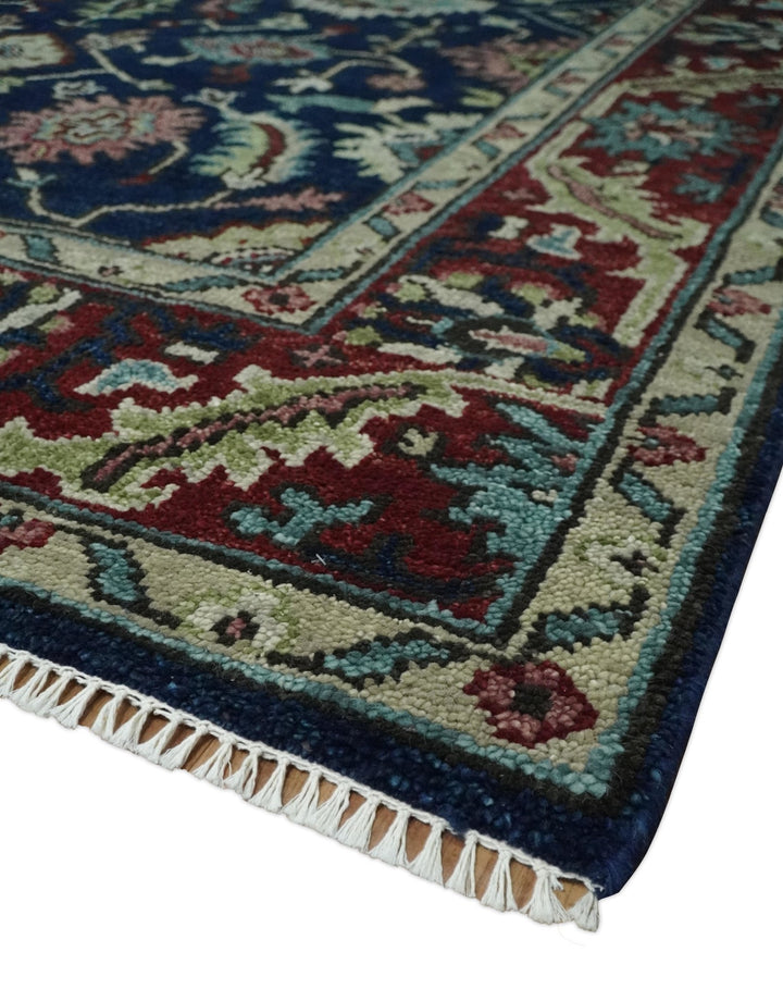 Hand Knotted 8x10, 9x12, 10x14 and 12x15 Black, Rust and Beige Antique Oushak Wool Area Rug | TRDCP1122 - The Rug Decor