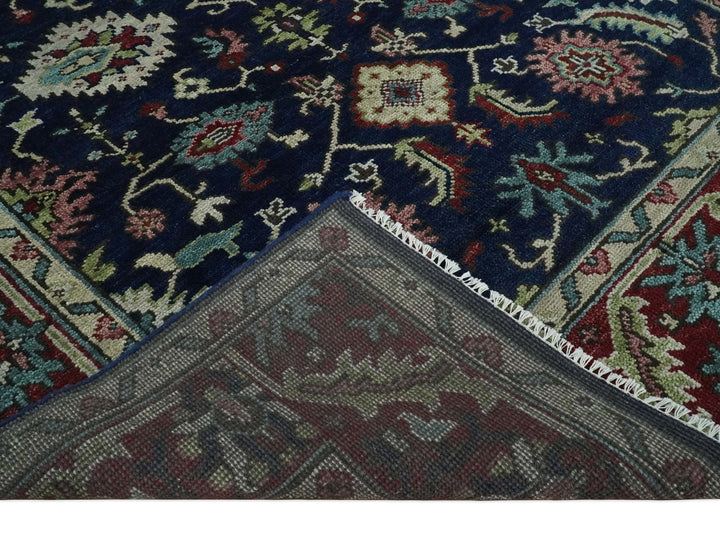 Hand Knotted 8x10, 9x12, 10x14 and 12x15 Black, Rust and Beige Antique Oushak Wool Area Rug | TRDCP1122 - The Rug Decor