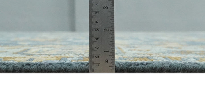 Hand Knotted 8x10 Charcoal, Silver and Beige Oushak Wool Area Rug - The Rug Decor