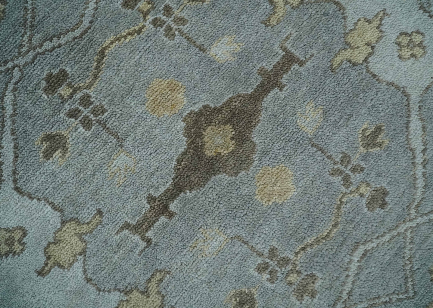 Hand Knotted 8x10 Oriental Oushak Silver and Beige Wool Area Rug | TRDCP1198810 - The Rug Decor