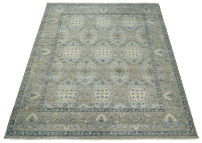 Hand Knotted 8x10 Traditional Oxidized Textured Low Pile Wool Rug | TRD2045810 - The Rug Decor