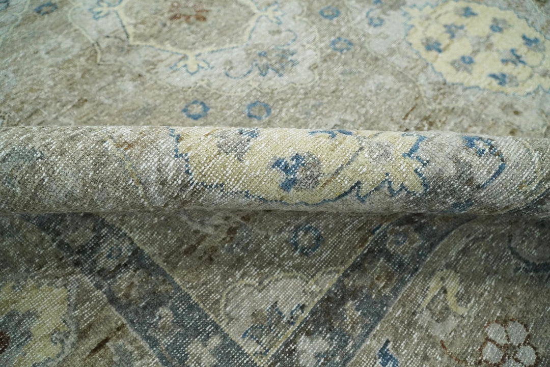 Hand Knotted 8x10 Traditional Oxidized Textured Low Pile Wool Rug | TRD2045810 - The Rug Decor