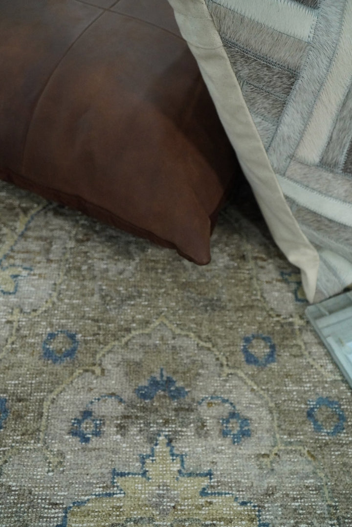 Hand Knotted 8x10 Traditional Oxidized Textured Low Pile Wool Rug | TRD2045810 - The Rug Decor