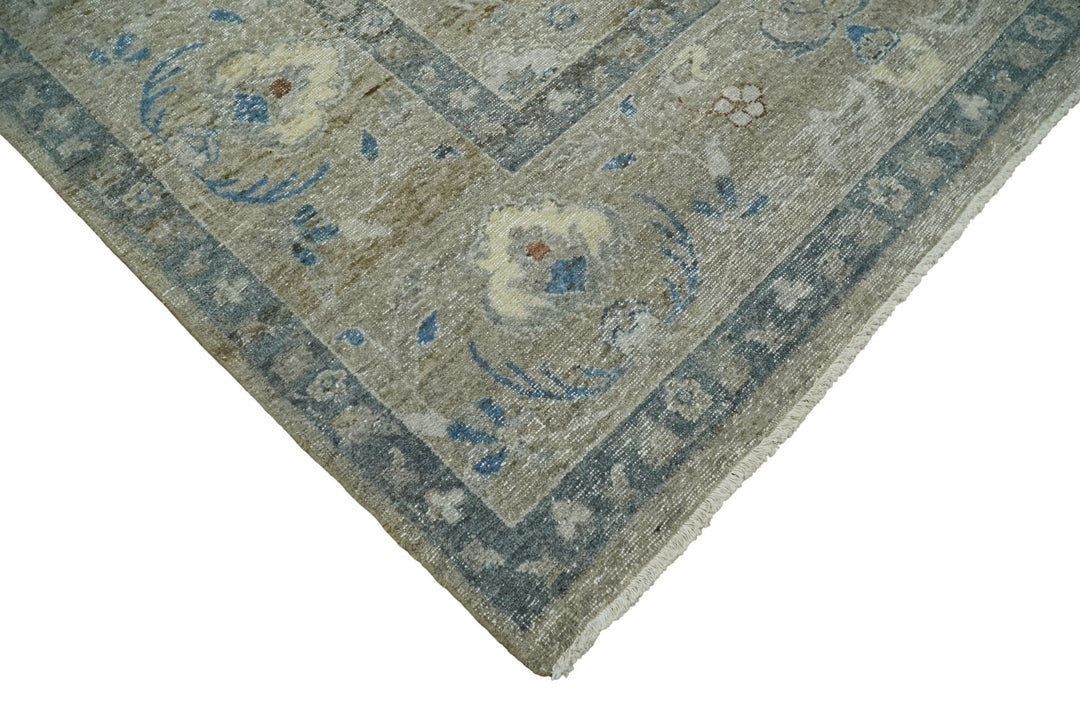 Hand Knotted 8x10 Traditional Oxidized Textured Low Pile Wool Rug | TRD2045810 - The Rug Decor