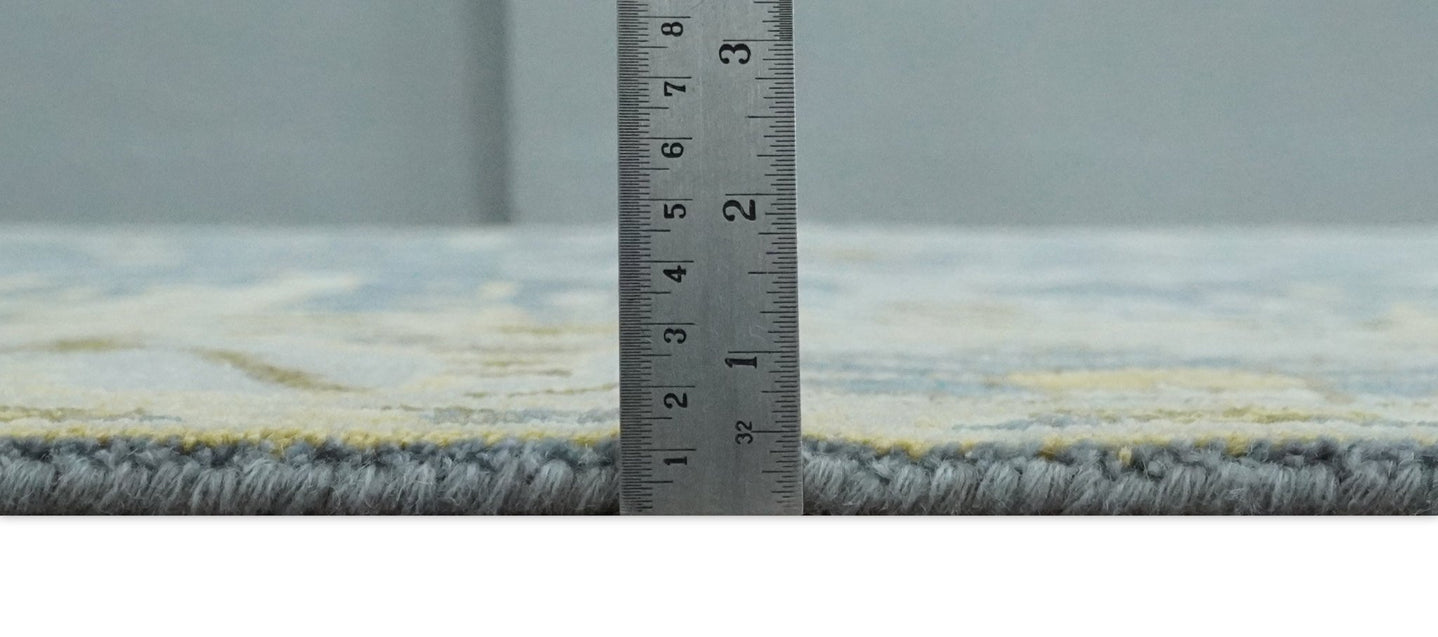 Hand Knotted 8x10 Vintage style Oriental Oushak Gray, Silver and Beige Wool Area Rug - The Rug Decor