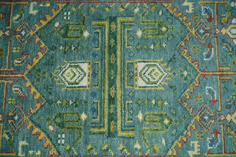 Hand Knotted Antique 5x8 Green and Ivory Traditional Vintage Persian Area Rug | TRDCP41858 - The Rug Decor