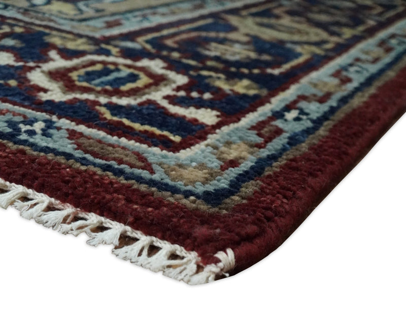 Hand Knotted Antique 8x10 Maroon and brown Traditional Persian Vintage Style Area Rug | TRDC434810 - The Rug Decor