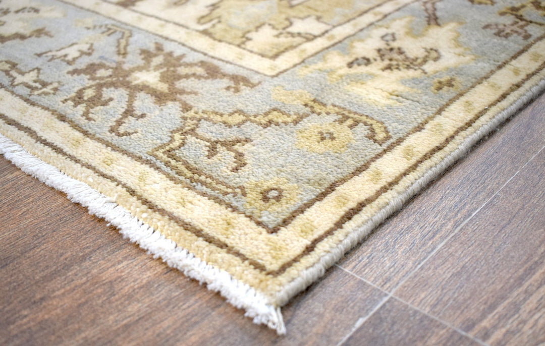 Hand Knotted Antique Oushak Wool Runner Rug - The Rug Decor