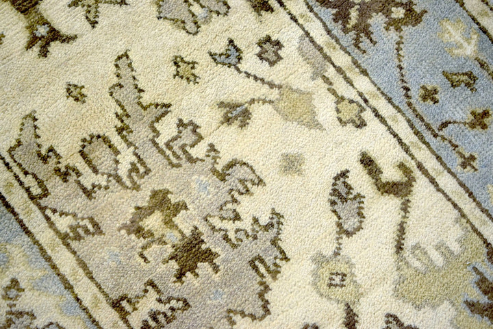 Hand Knotted Antique Oushak Wool Runner Rug - The Rug Decor