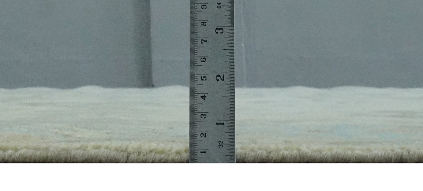 Hand Knotted Antique Style Beige and Silver Traditional Multi Size Oushak Wool Rug - The Rug Decor