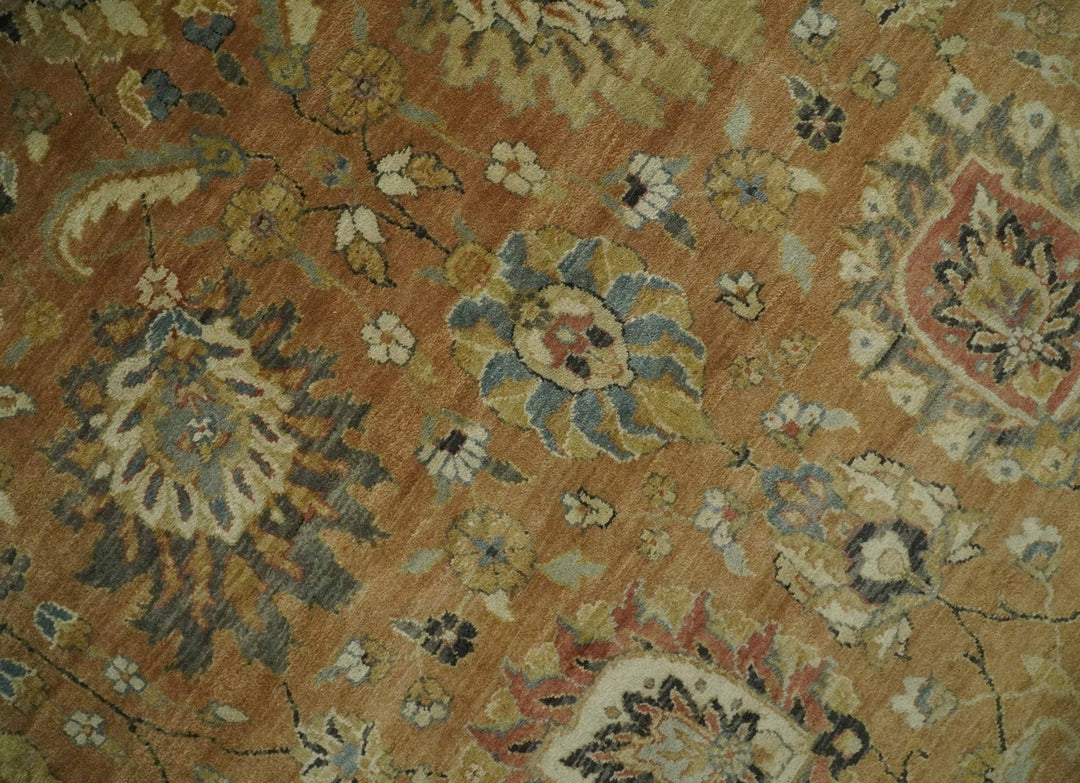 Hand knotted Beige, Ivory and Brown 8x10 Hand knotted Oushak Area Rug - The Rug Decor