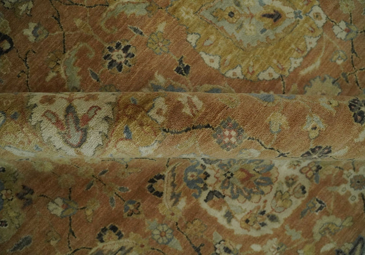 Hand knotted Beige, Ivory and Brown 8x10 Hand knotted Oushak Area Rug - The Rug Decor