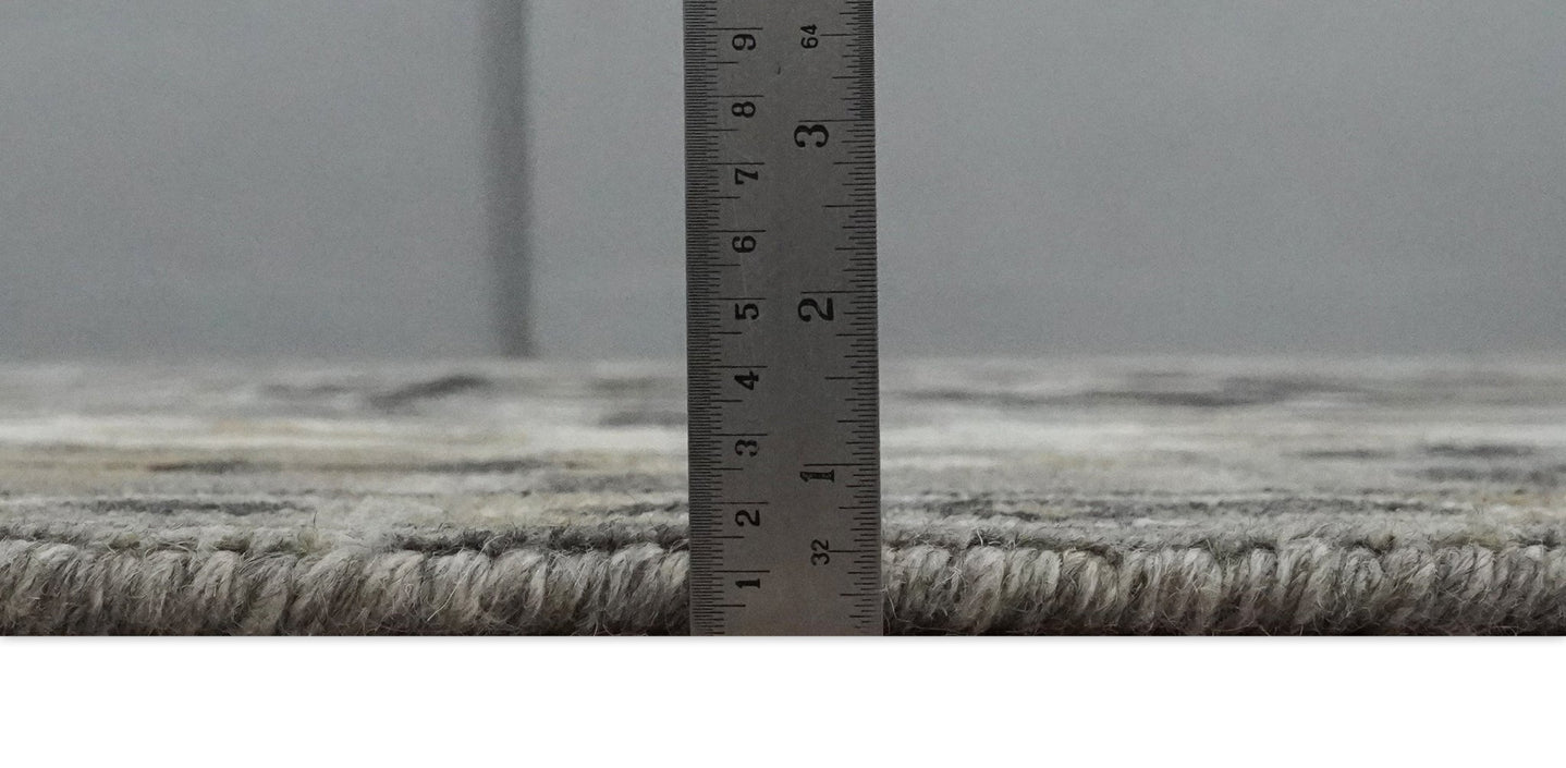 Hand Knotted Charcoal, Ivory and Beige Traditional Medallion Natural Wool Area Rug, Kids, Living Room and Bedroom Rug | MEHK10 - The Rug Decor