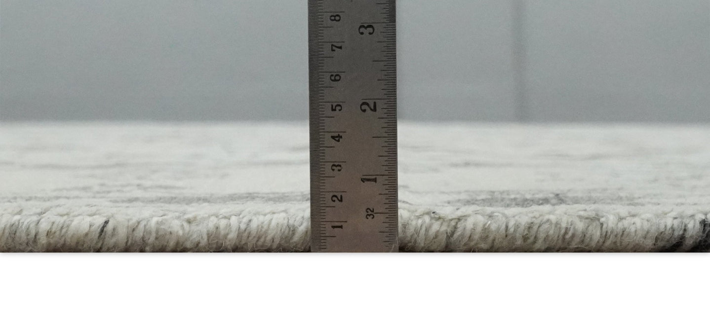 Hand Knotted Earthy Neutral Serapi Wool Rug, Charcoal, Beige and Ivory - The Rug Decor