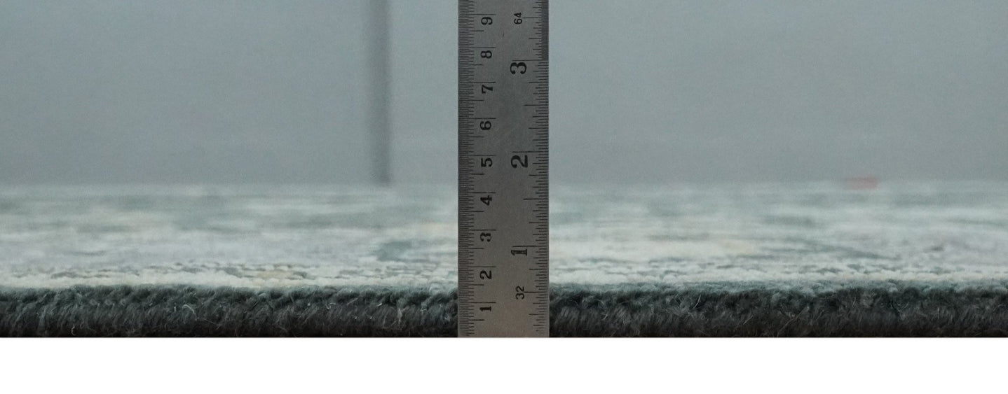 Hand Knotted Gray and Silver Traditional Antique Wool Area Rug, Living Room and Bedroom Rug - The Rug Decor