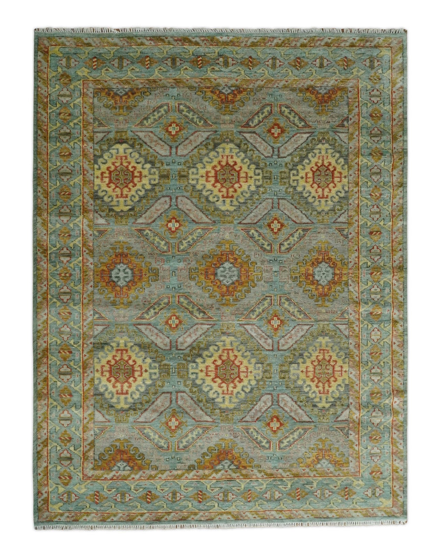 Hand Knotted Gray, Silver and Beige Oriental Traditional Wool Area Rug, Living Room and Bedroom Rug - The Rug Decor