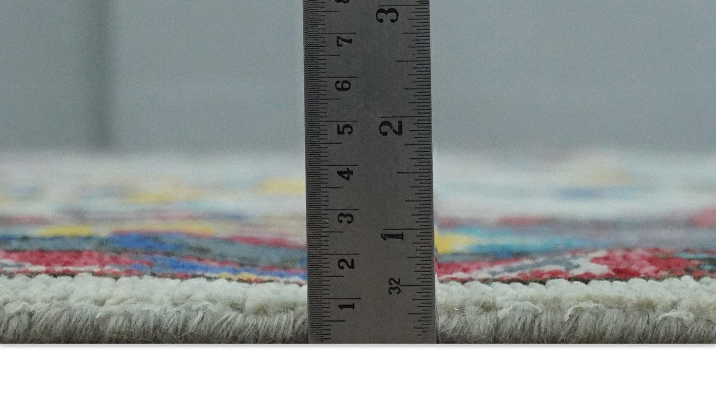 Hand Knotted Ivory and Charcoal 8x10 Traditional Oushak Wool Rug - The Rug Decor