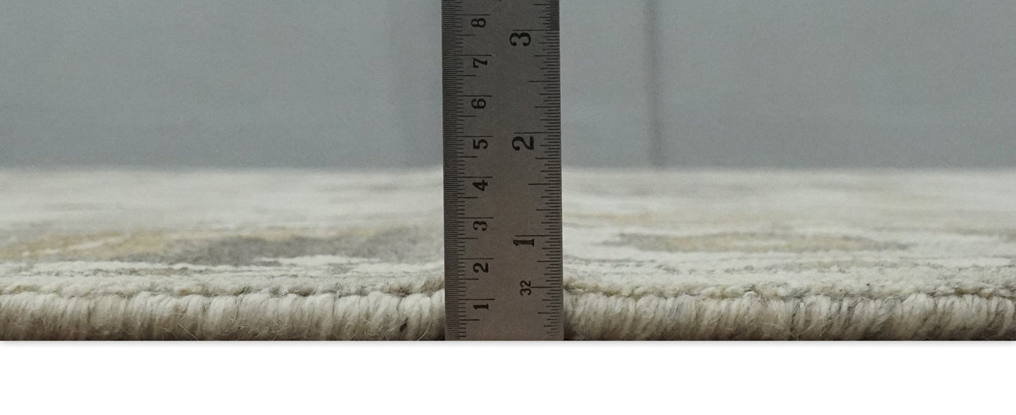 Hand Knotted Ivory, Charcoal and Beige Traditional Floral Multi Size Wool Area Rug - The Rug Decor