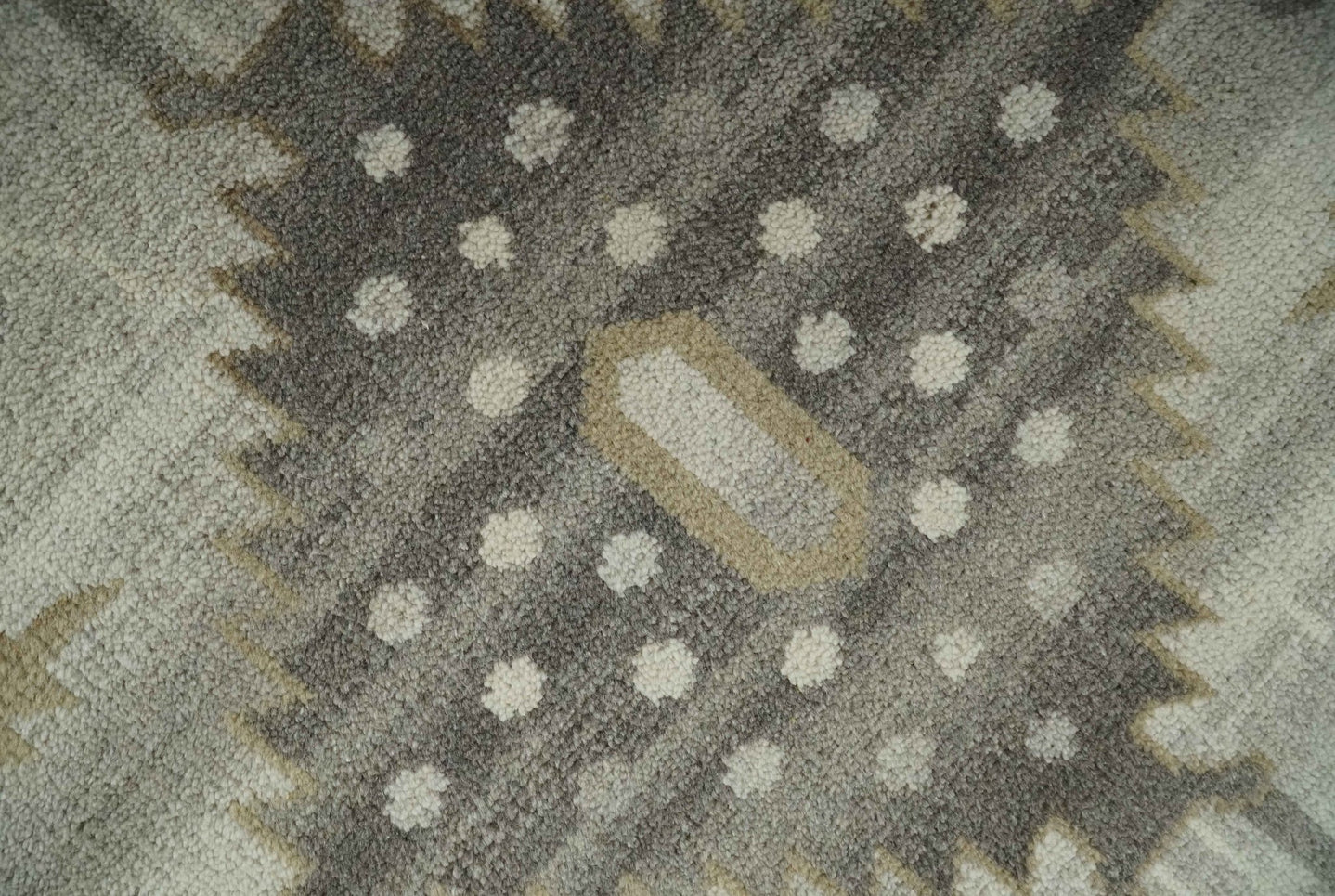 Hand Knotted Ivory, Charcoal and Beige Traditional Floral Multi Size Wool Area Rug - The Rug Decor