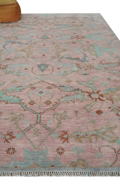 Hand Knotted Light Pink Oriental Oushak Multi Size Traditional Wool Area Rug, Living Room and Bedroom Rug - The Rug Decor